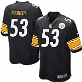 Nike Men & Women & Youth Steelers #53 Maurkice Pouncey Black Team Color Game Jersey,baseball caps,new era cap wholesale,wholesale hats